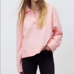 NWT polo sweatshirt pastel pink